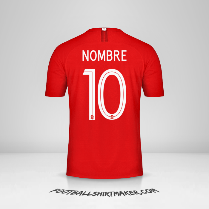 Jersey Polonia 2018 Visita -  nombre - 10