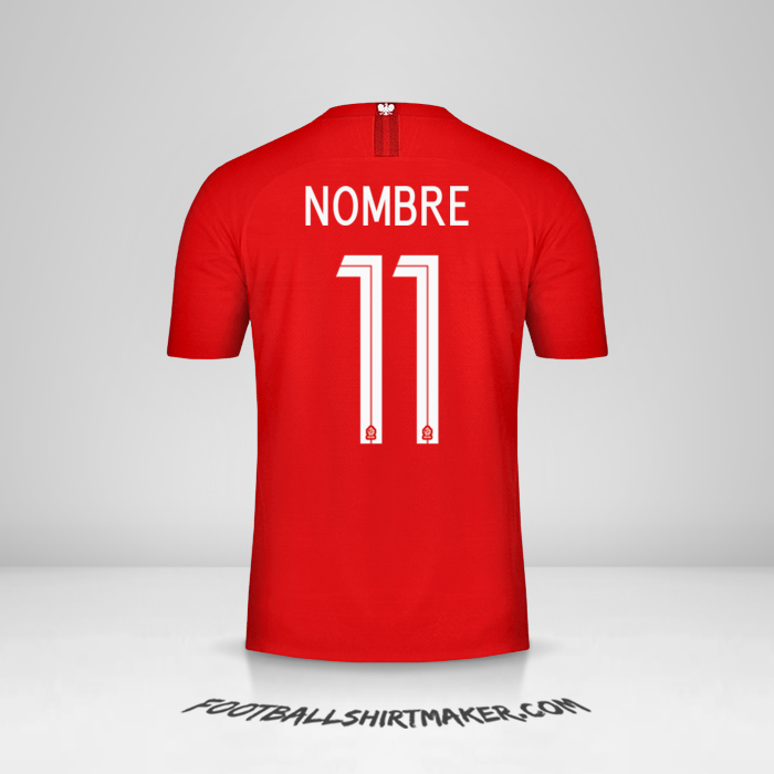 Jersey Polonia 2018 Visita -  nombre - 11