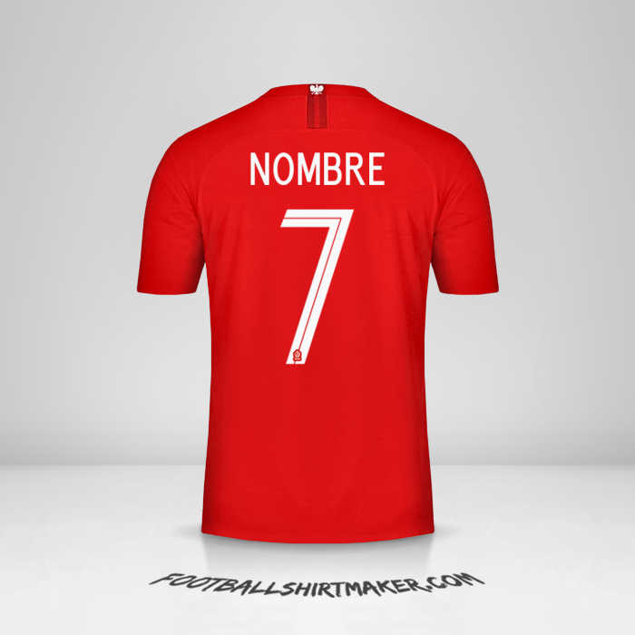 Camiseta Polonia 2018 Visita -  nombre - 7