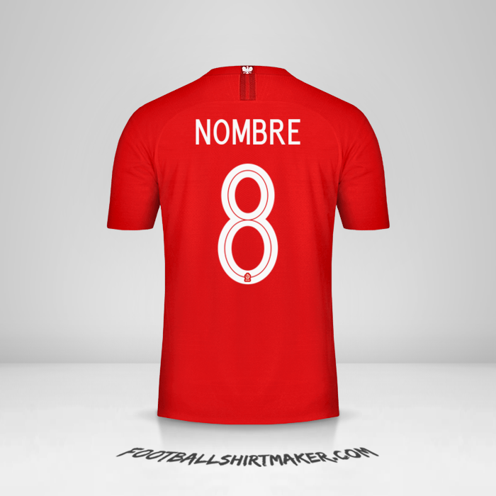 Jersey Polonia 2018 Visita -  nombre - 8