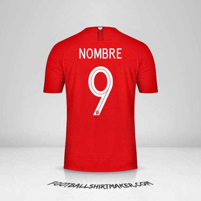 Camiseta Polonia 2018 Visita -  nombre - 9