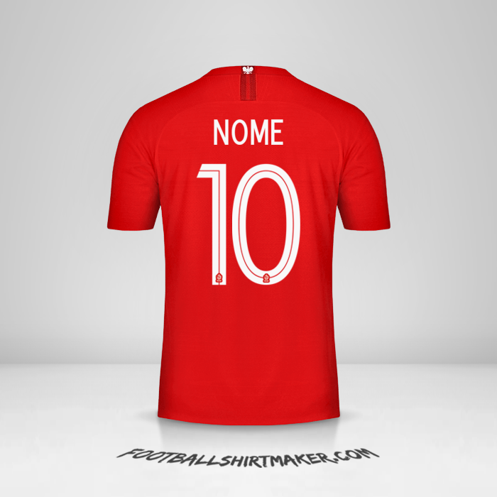 Camisa Polônia 2018 Alternativa -  nome - 10