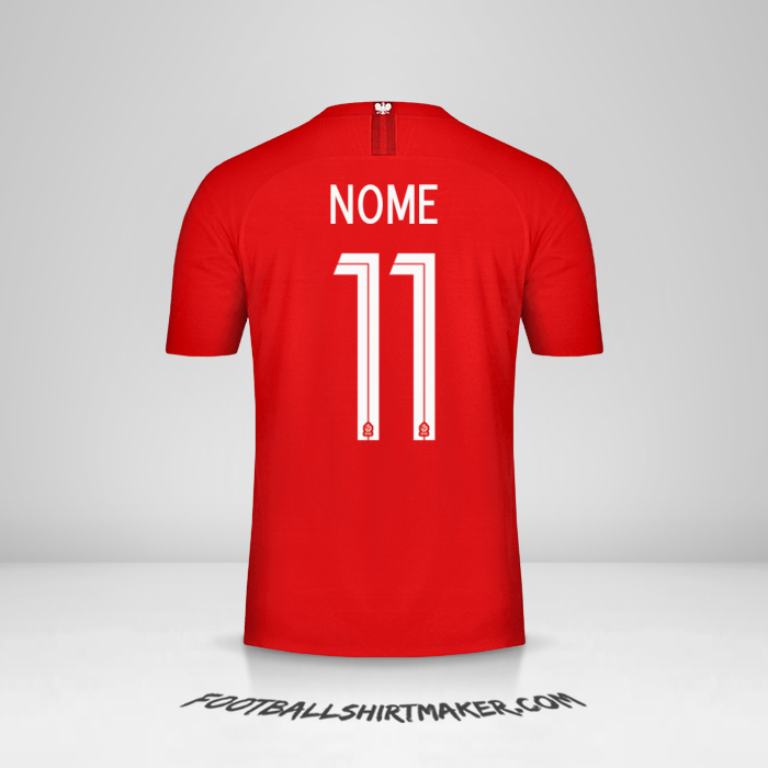Camisa Polônia 2018 Alternativa -  nome - 11