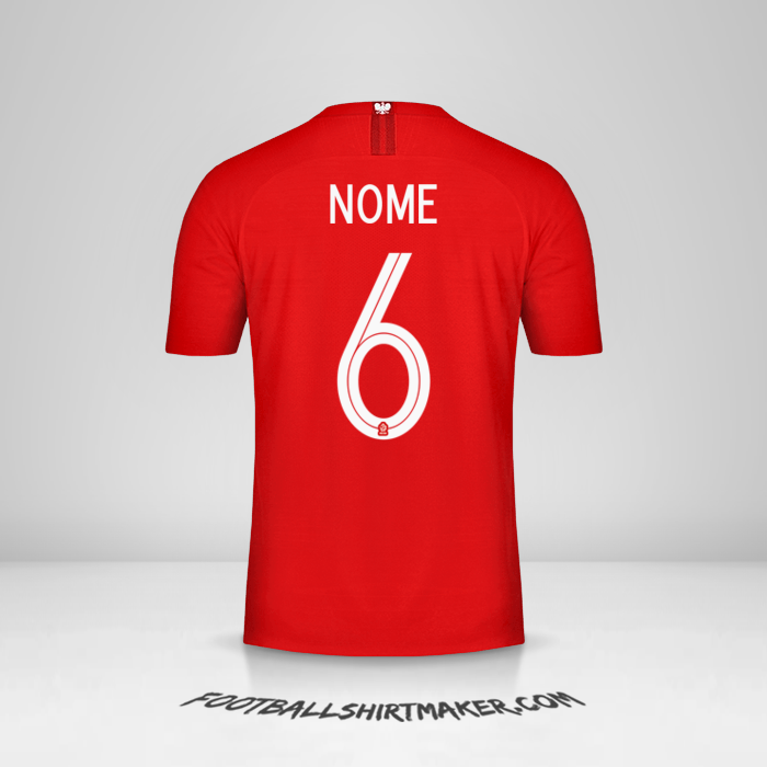 Maglia Polonia 2018 Seconda -  nome - 6