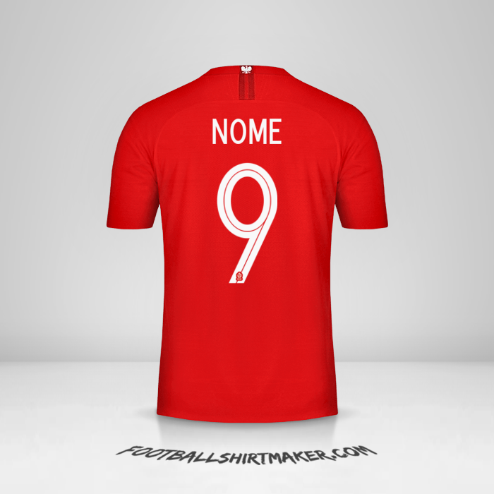 Maglia Polonia 2018 Seconda -  nome - 9