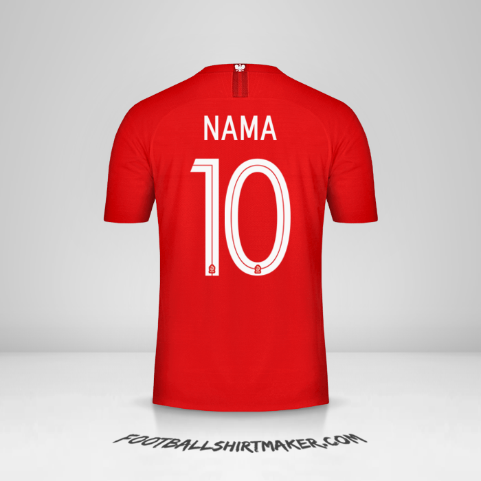 Jersey Polandia 2018 Alternatif -  nama - 10