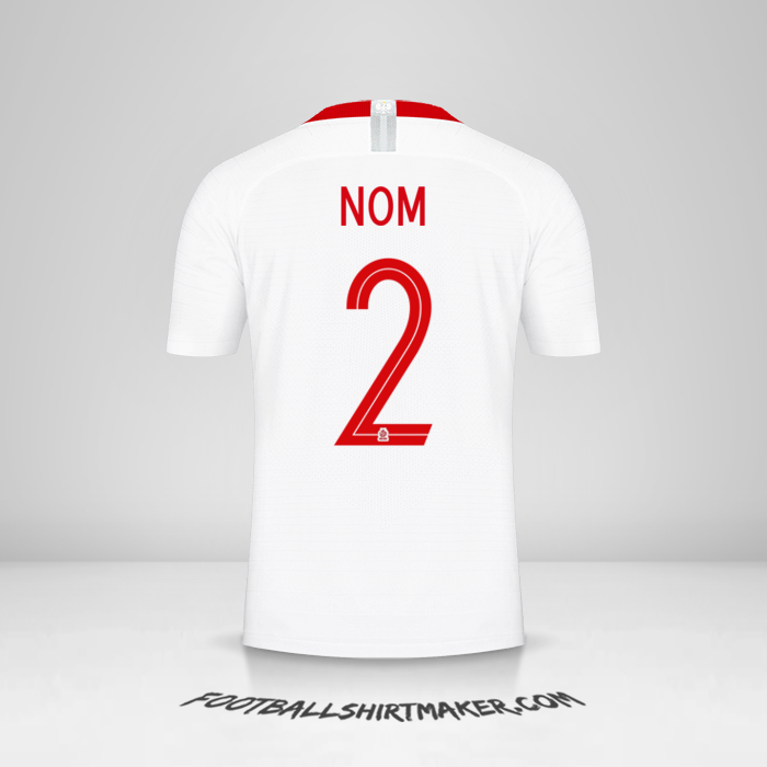 Maillot Pologne 2018 -  nom - 2