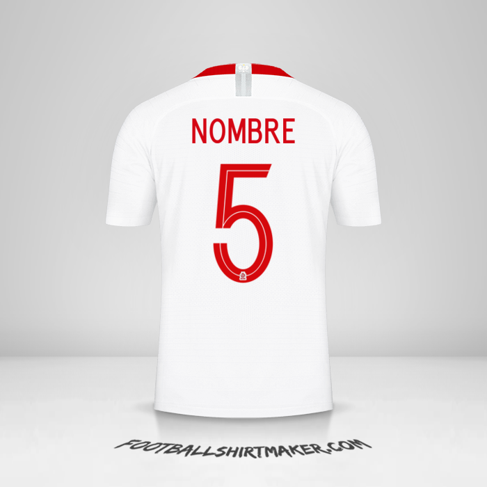 Jersey Polonia 2018 -  nombre - 5