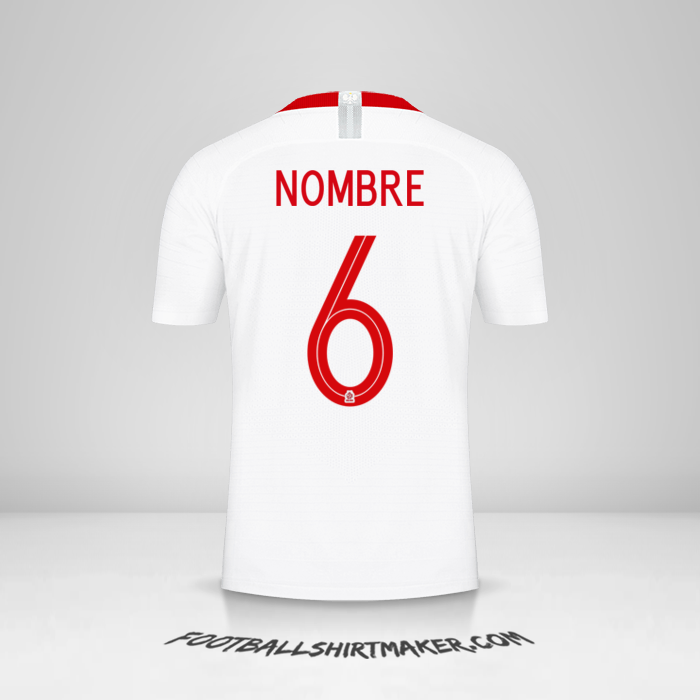 Jersey Polonia 2018 -  nombre - 6