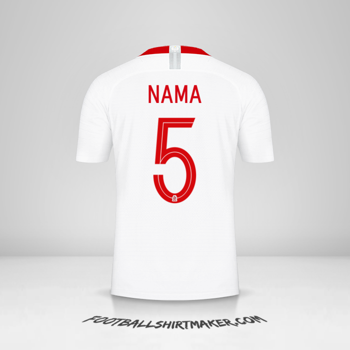 Jersey Polandia 2018 -  nama - 5