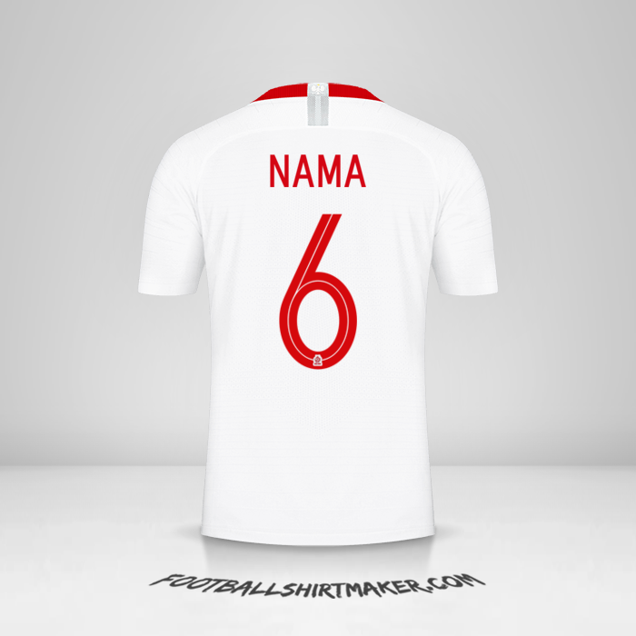 Jersey Polandia 2018 -  nama - 6