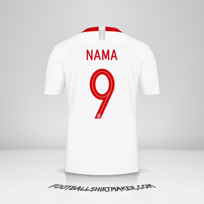 Jersey Polandia 2018 -  nama - 9
