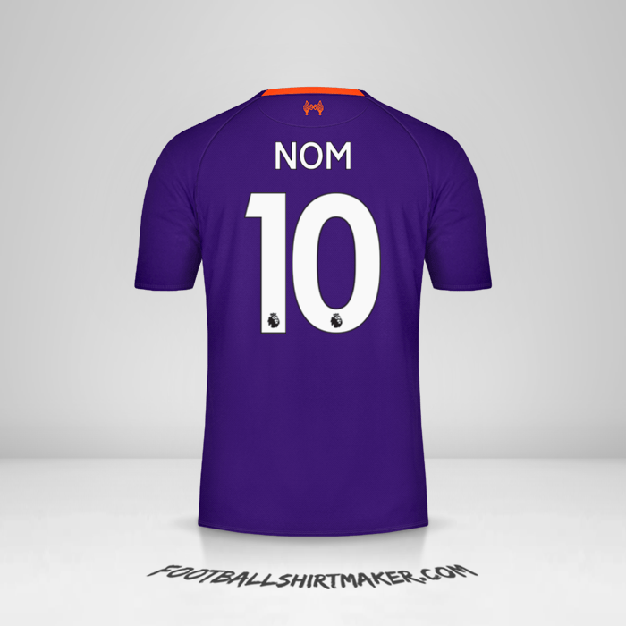Maillot Liverpool FC 2018/19 Extérieur -  nom - 10