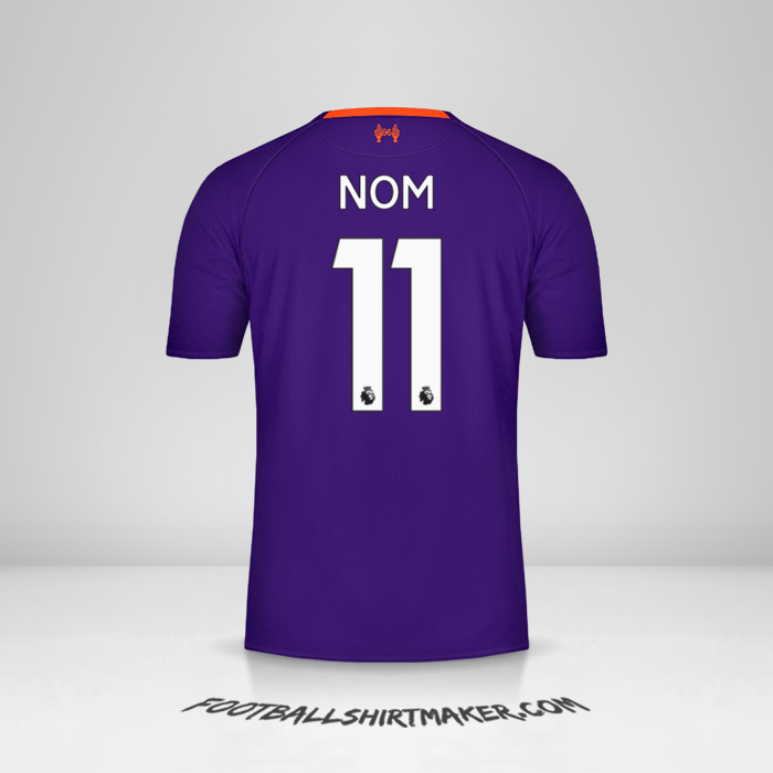 Maillot Liverpool FC 2018/19 Extérieur -  nom - 11
