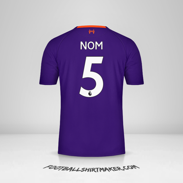 Maillot Liverpool FC 2018/19 Extérieur -  nom - 5