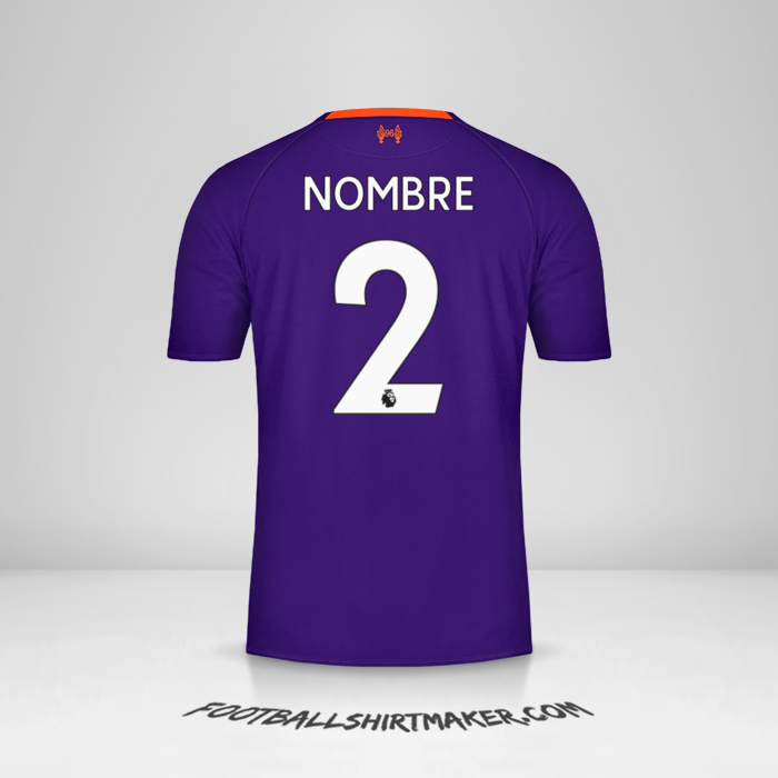 Jersey Liverpool FC 2018/19 Visita -  nombre - 2