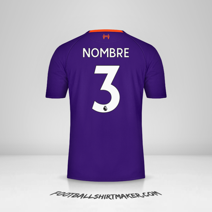 Jersey Liverpool FC 2018/19 Visita -  nombre - 3