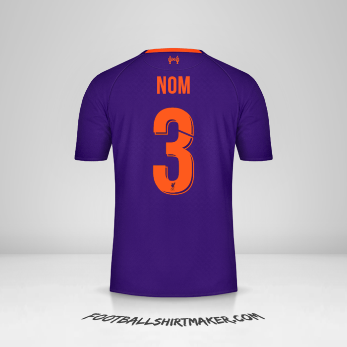 Maillot Liverpool FC Cup 2018/19 Extérieur -  nom - 3