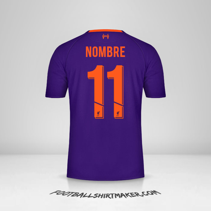 Jersey Liverpool FC Cup 2018/19 Visita -  nombre - 11