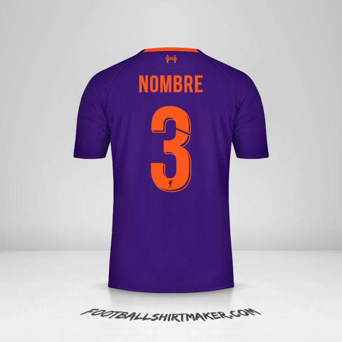 Camiseta Liverpool FC Cup 2018/19 Visita -  nombre - 3