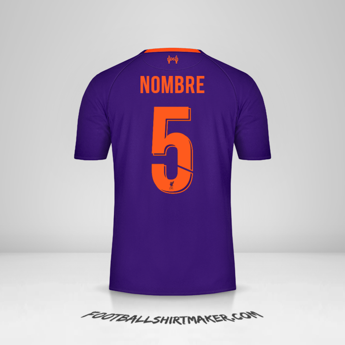 Jersey Liverpool FC Cup 2018/19 Visita -  nombre - 5
