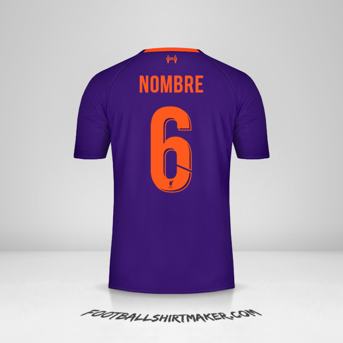 Jersey Liverpool FC Cup 2018/19 Visita -  nombre - 6