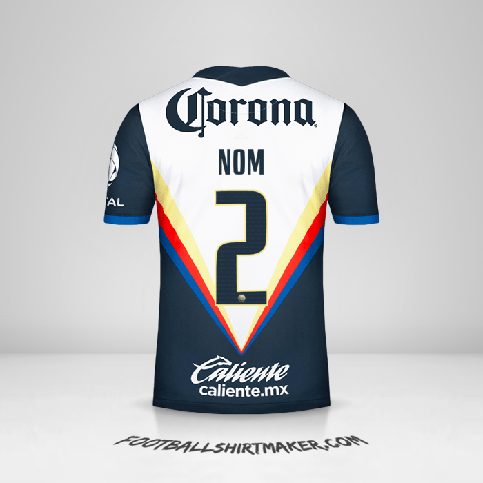 Maillot Club America 2020/21 Extérieur -  nom - 2