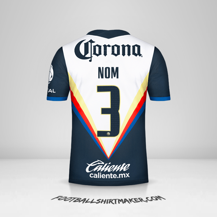 Maillot Club America 2020/21 Extérieur -  nom - 3