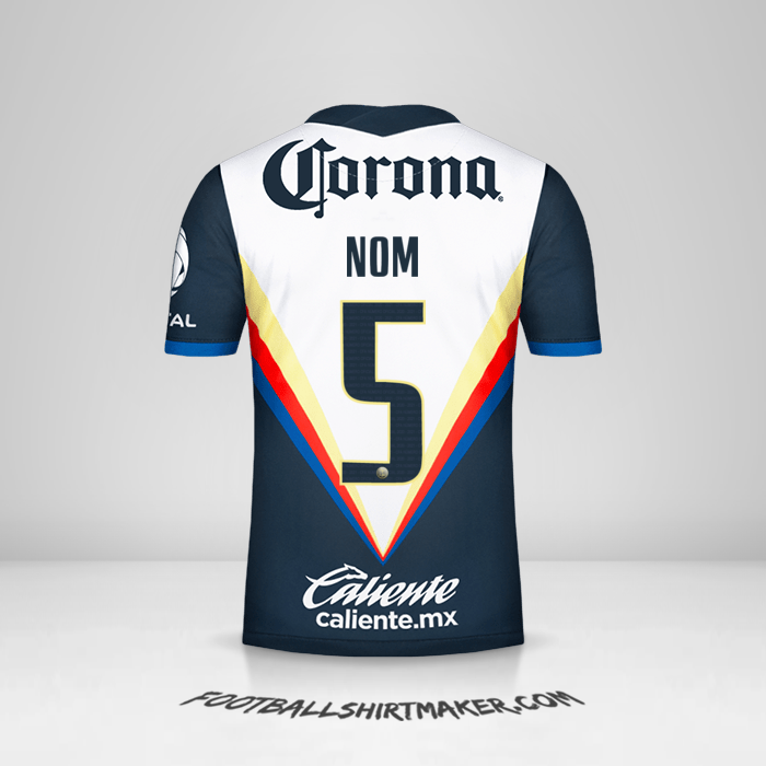 Maillot Club America 2020/21 Extérieur -  nom - 5