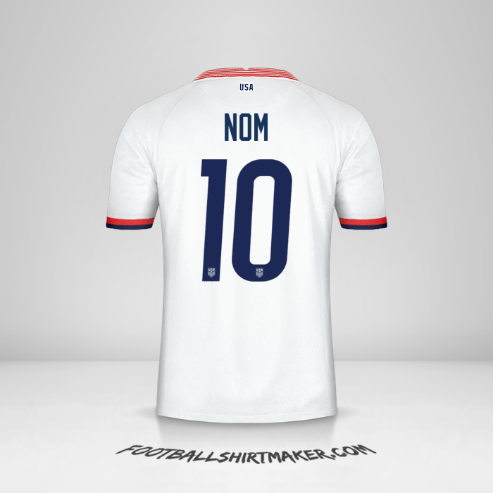 Maillot États-Unis 2020 -  nom - 10
