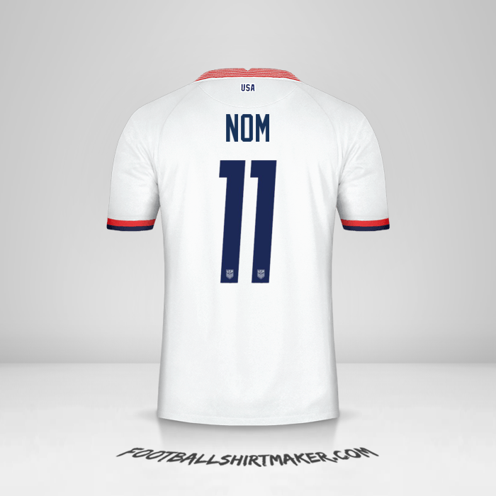 Maillot États-Unis 2020 -  nom - 11