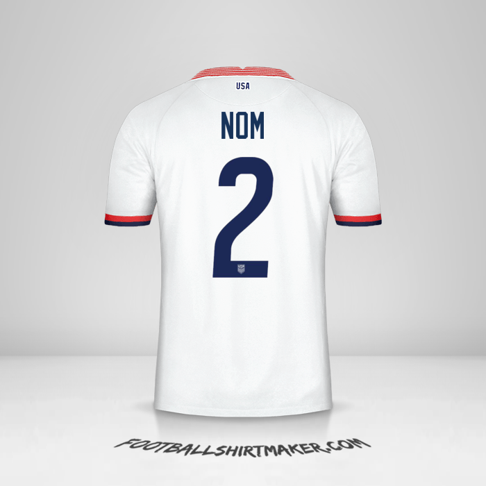 Maillot États-Unis 2020 -  nom - 2