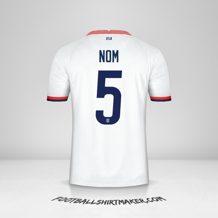 Maillot États-Unis 2020 -  nom - 5