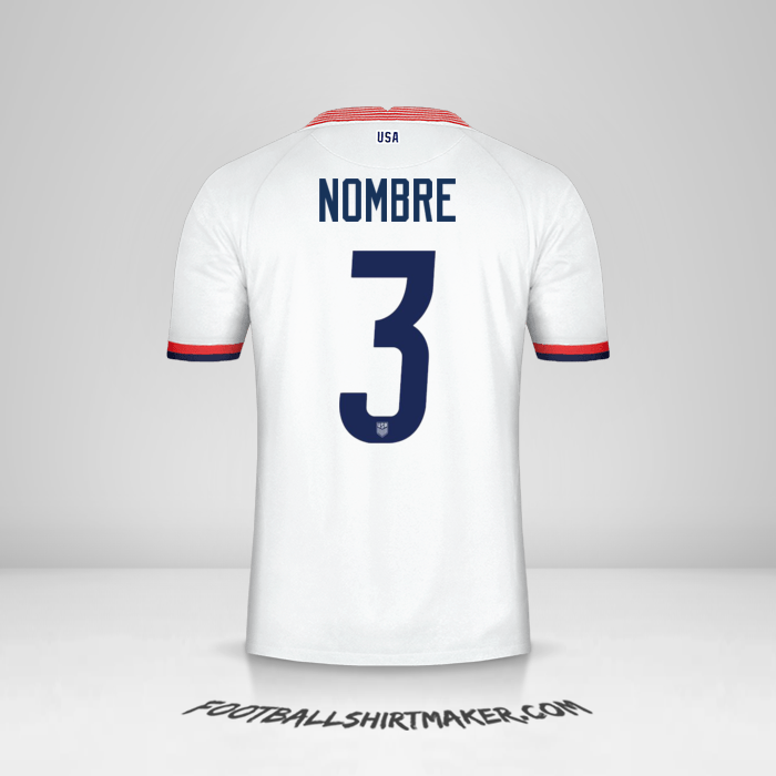 Jersey Estados Unidos 2020 -  nombre - 3