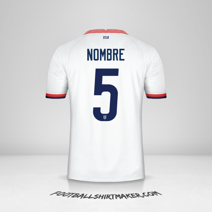 Jersey Estados Unidos 2020 -  nombre - 5