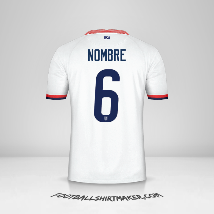 Jersey Estados Unidos 2020 -  nombre - 6