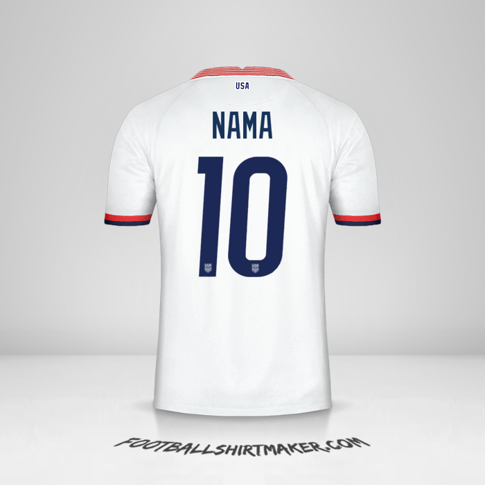 Jersey Amerika Serikat 2020 -  nama - 10
