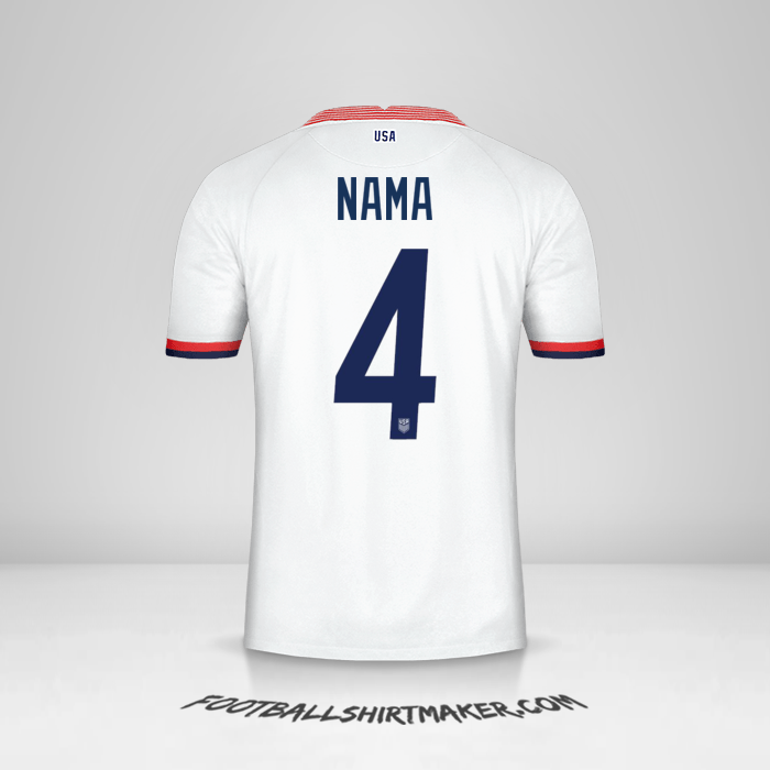 Jersey Amerika Serikat 2020 -  nama - 4