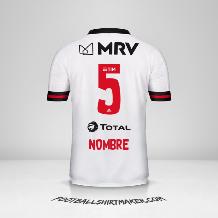 Camiseta Flamengo 2020 Visita -  nombre - 5