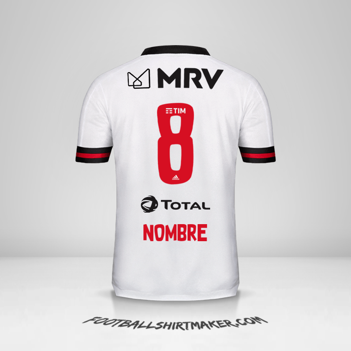 Camiseta Flamengo 2020 Visita -  nombre - 8