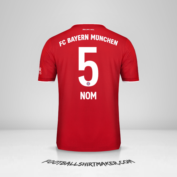 Maillot FC Bayern Munchen 2020/21 -  nom - 5