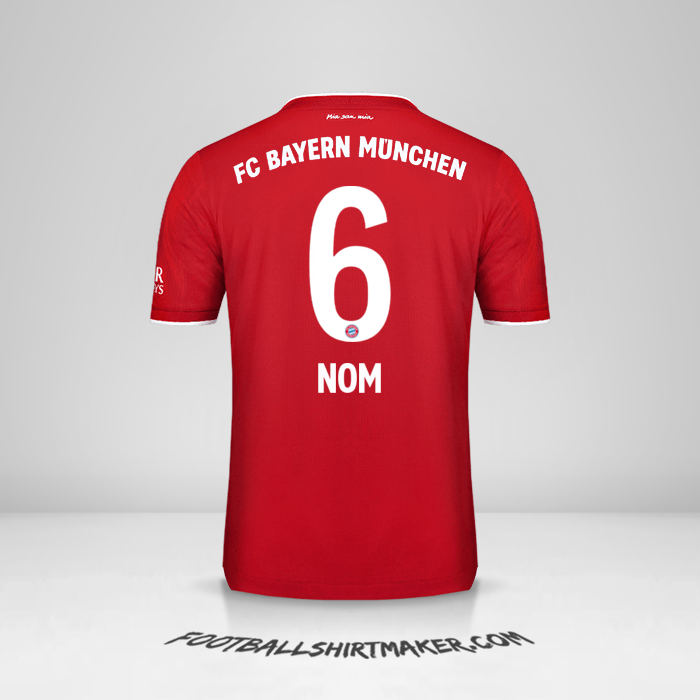 Maillot FC Bayern Munchen 2020/21 -  nom - 6