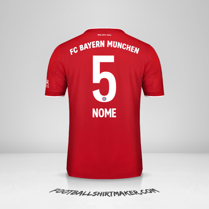 Camisola FC Bayern Munchen 2020/21 -  nome - 5
