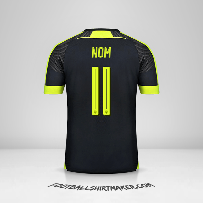 Maillot Arsenal Cup 2016/17 Troisième -  nom - 11