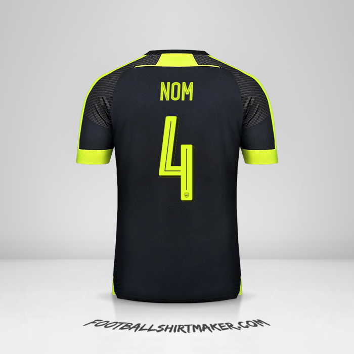 Maillot Arsenal Cup 2016/17 Troisième -  nom - 4
