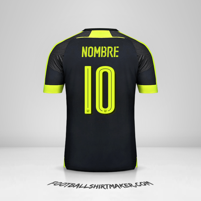 Jersey Arsenal Cup 2016/17 Tercera -  nombre - 10