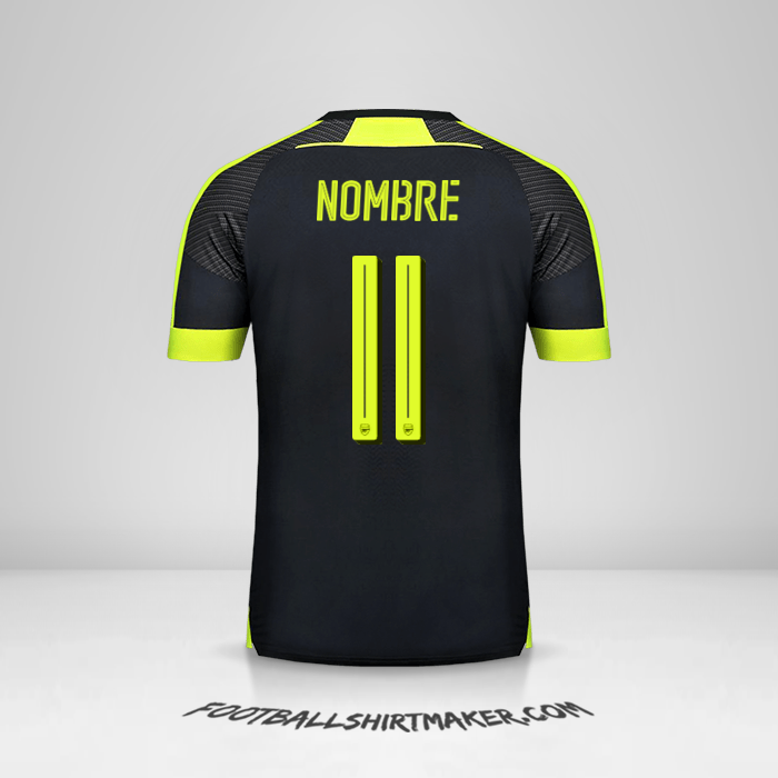 Camiseta Arsenal Cup 2016/17 Tercera -  nombre - 11