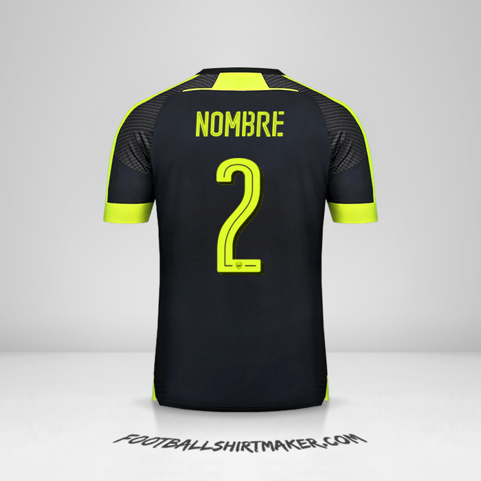 Camiseta Arsenal Cup 2016/17 Tercera -  nombre - 2