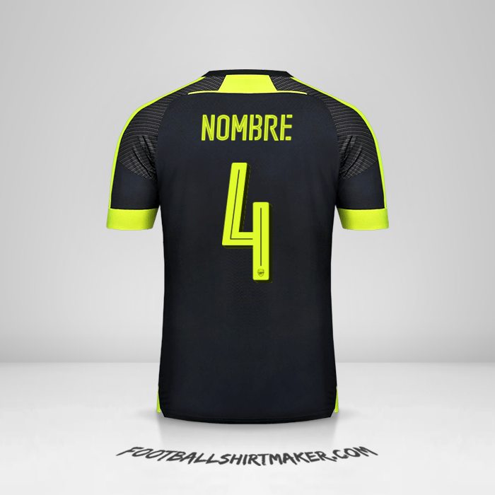 Jersey Arsenal Cup 2016/17 Tercera -  nombre - 4