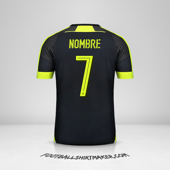 Camiseta Arsenal Cup 2016/17 Tercera -  nombre - 7